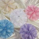 Dalmazio Design CRF Margherita Plisse Crystal with Pleated Ruffle
